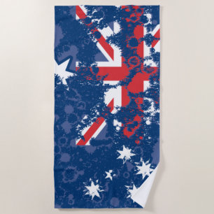 AUSTRALIA FLAG KCALIMA effect by Masanser Beach Towel