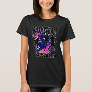 Australia Flag Love Playing Basketball T-Shirt