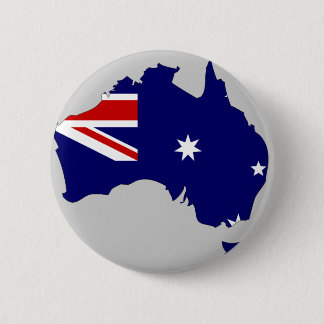 Australia flag map 6 cm round badge