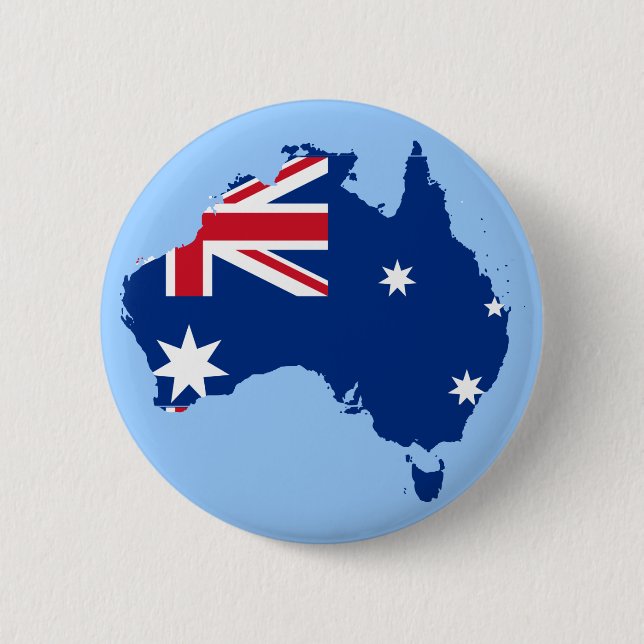 australia flag map 6 cm round badge (Front)