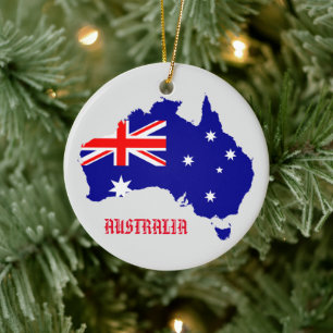 Australia Flag Map Circle Ornament