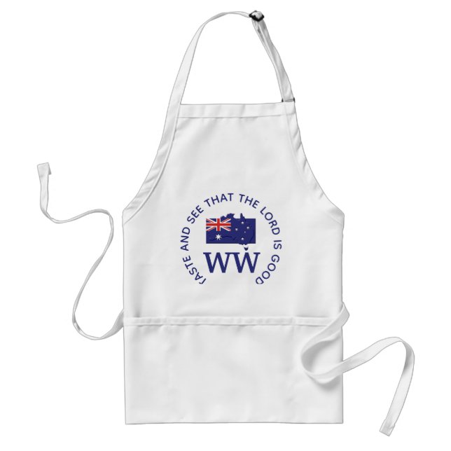 AUSTRALIA Flag Map MONOGRAM Customized Scripture Standard Apron (Front)