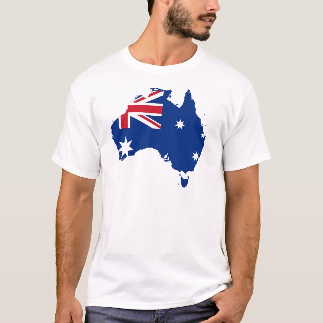 australia flag map T-Shirt (Front)