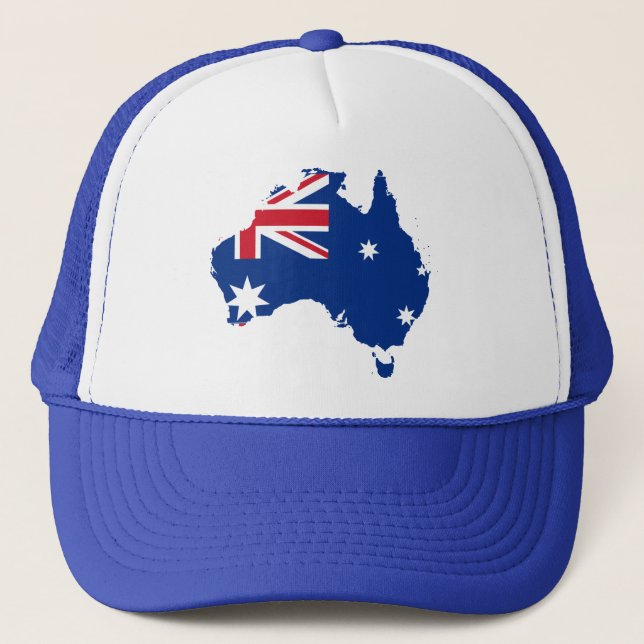 australia flag map trucker hat (Front)