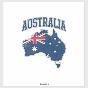 Australia Flag Map Vintage Distressed Graphic_1