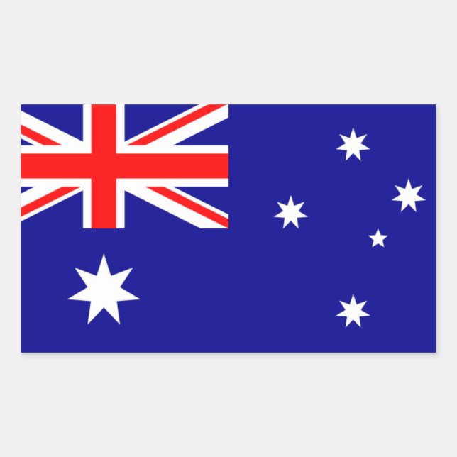 AUSTRALIA: Flag of Australia Rectangular Sticker (Front)