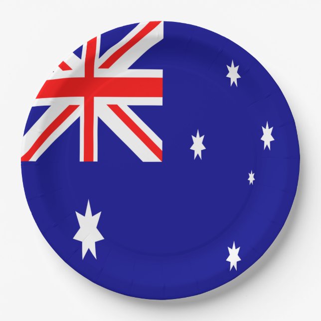 Australia Flag Paper Plate (Front)