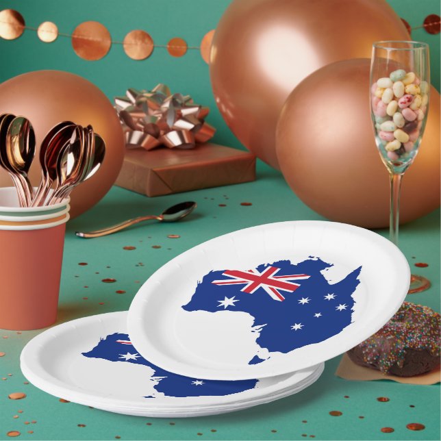 Australia flag paper plate (Multi)