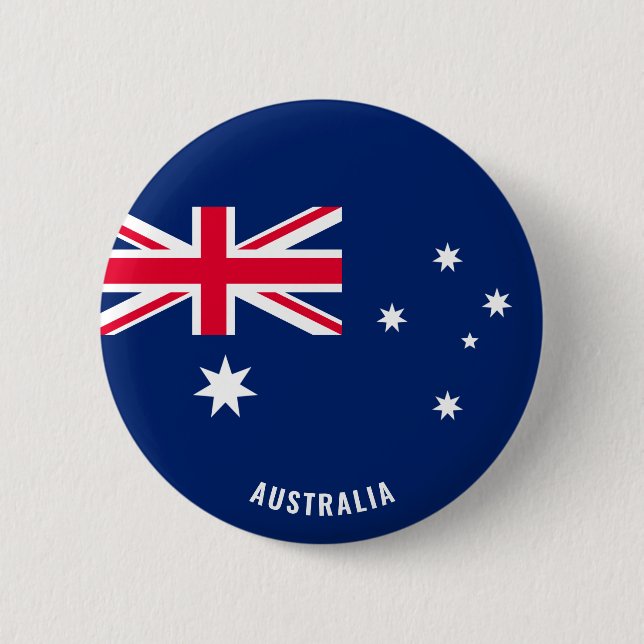 Australia Flag Patriotic 6 Cm Round Badge (Front)