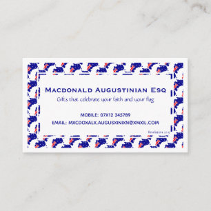 AUSTRALIA Flag   Patriotic Personalised Business Card