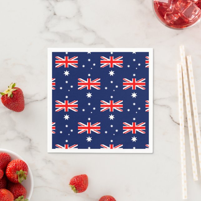 Australia flag pattern napkin (Insitu)