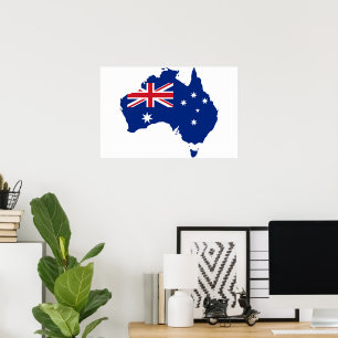 Australia flag poster