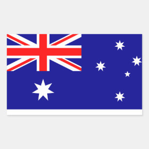 Australia flag rectangular sticker