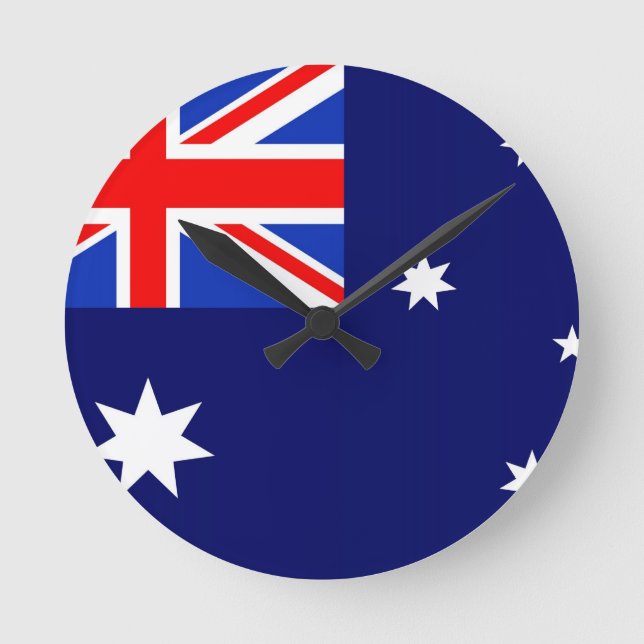 Australia Flag Round Clock (Front)