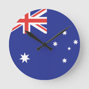 Australia Flag Round Clock