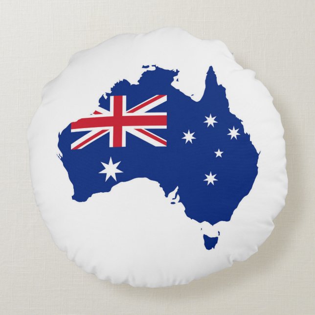 Australia flag round cushion (Back)