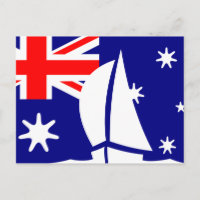 Australia Flag Sailing Boat Nautical