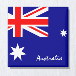 Australia flag & Sydney holiday/sports fans Magnet