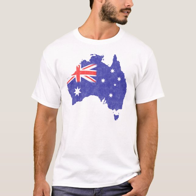 Australia Flag Vintage Distressed T-Shirt (Front)