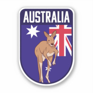Australia Flag with Kangaroo - Australia Travel