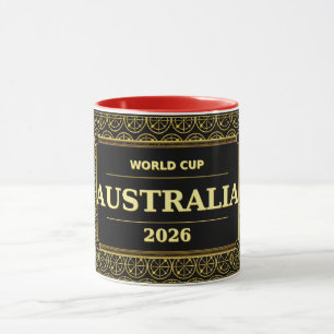 Australia Football Fan 2026 Black Gold Luxury Mug