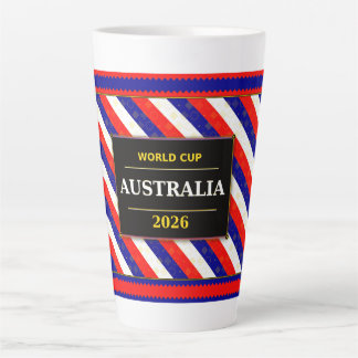 Australia Football Fan Flag Colors Stripe Pattern Latte Mug