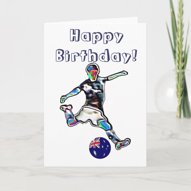 Australia Football soccer birthday card (Front)