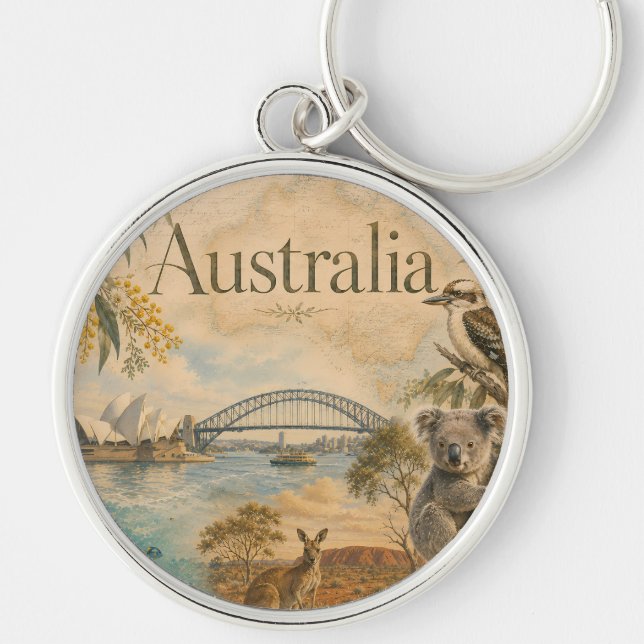Australia  for lovers of Australia  Key Ring (Front)