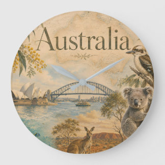 Australia for lovers of Australia Large Clock