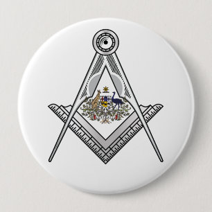 Australia freemasonry sign 10 cm round badge