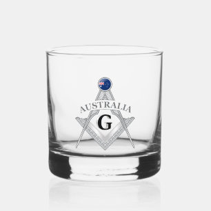 Australia freemasonry sign whiskey glass