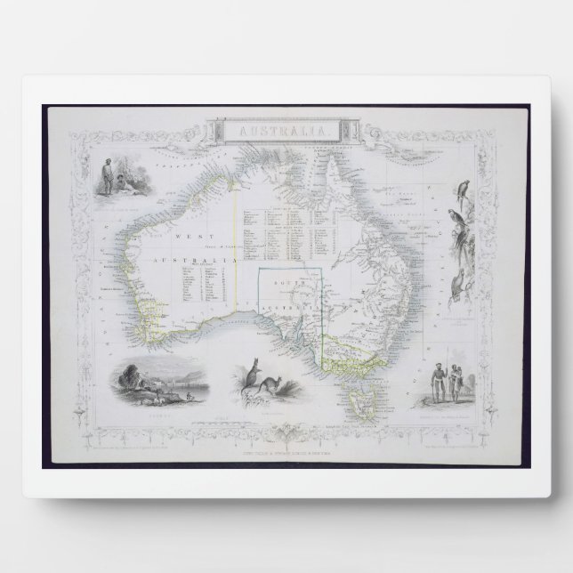 Australia, from a Series of World Maps published b Plaque (Front)