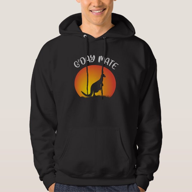 Australia G day Mate Aussie Pride  Australian Hoodie (Front)