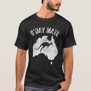 Australia G Day Mate Kangaroo Australian Symbol T-Shirt