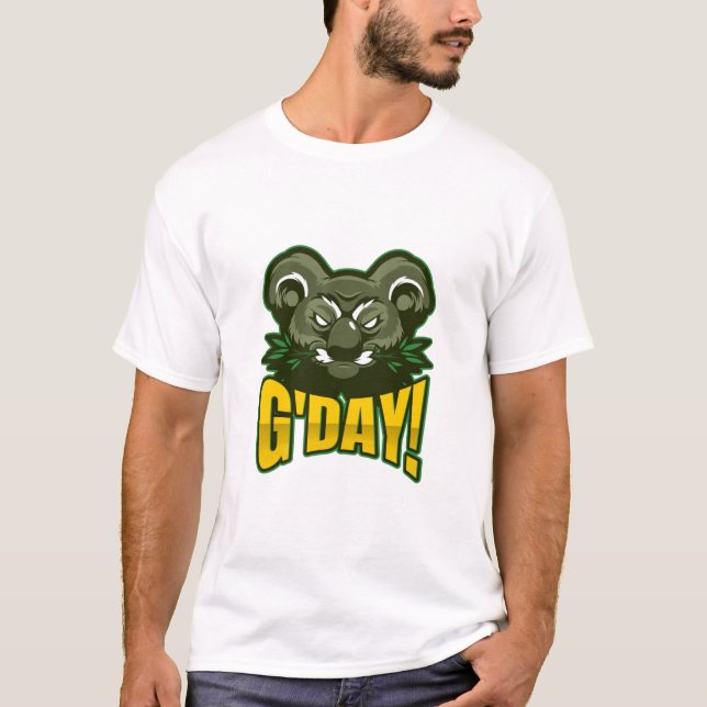 Australia, G'day, Kola, Aussie Spirit T-Shirt (Front)