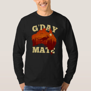 Australia G'Day Mate Australian Flag Aussie Map 1 T-Shirt