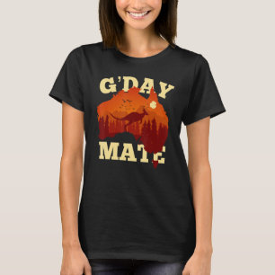 Australia G'Day Mate Australian Flag Aussie Map T-Shirt