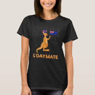 Australia G'day Mate Funny Kangaroo Australian Sym T-Shirt