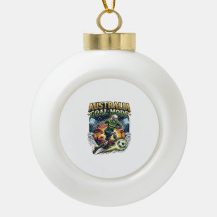 Australia Goal Mode Skeleton Striker Nations Stree Ceramic Ball Christmas Ornament