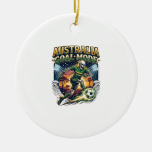 Australia Goal Mode Skeleton Striker Nations Stree Ceramic Tree Decoration