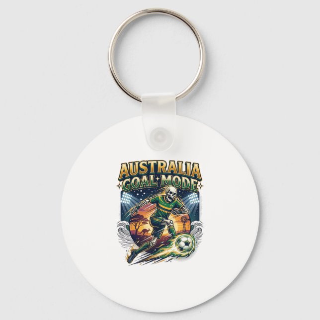 Australia Goal Mode Skeleton Striker Nations Stree Key Ring (Front)