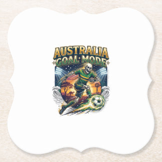 Australia Goal Mode Skeleton Striker Nations Stree Paper Coaster