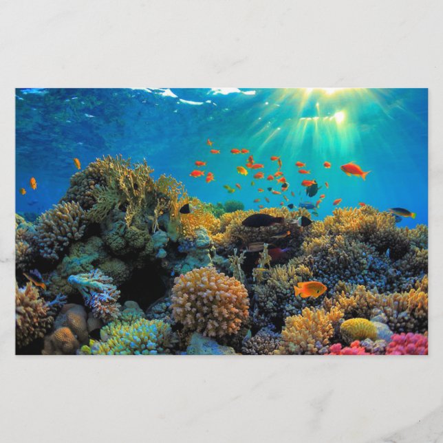 Australia Great Barrier Reef stylised paper sheet (Front)