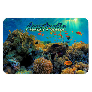 Australia Great Barrier Reef stylized Magnet