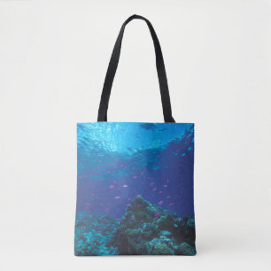 Australia, Great Barrier Reef. Swarming Purple Tote Bag