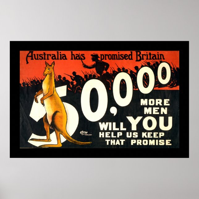 Australia Has Promised Britain (border) Poster (Front)