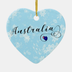 Australia Heart, Christmas Tree Ornament