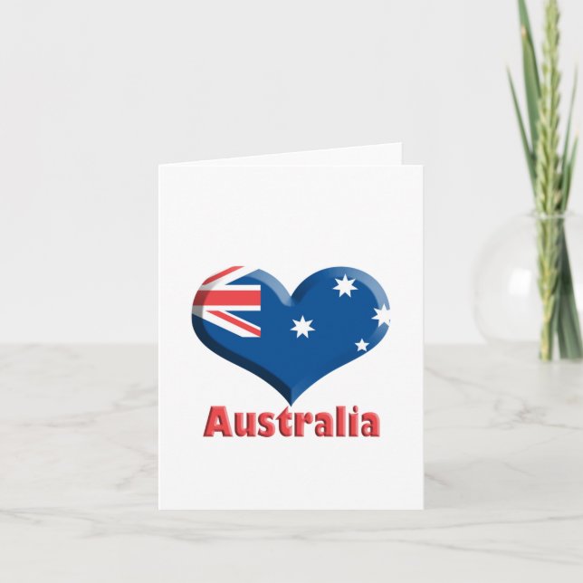 Australia Heart Notecard (Front)