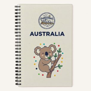 Australia Heritage & Koala Eucalyptus Photo Notebook