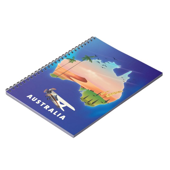 Australia Holiday travel poster Notebook (Left Side)